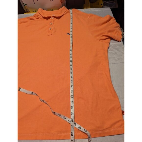 Tommy Bahama Men’s 2XB Short Sleeve Polo Shirt Orange Pima Cotton Blend (993) - Picture 13 of 16